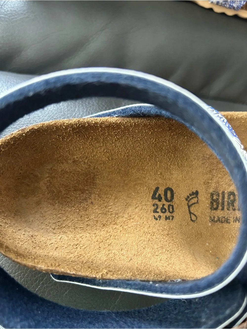 Yara Birkenstocks Rare Blue Print Size 40 - Picture 10 of 13